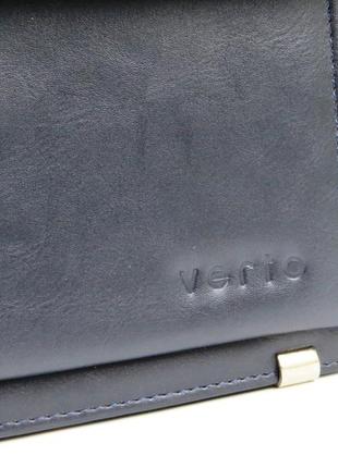 Деловой портфель verto из эко кожи синий8 фото