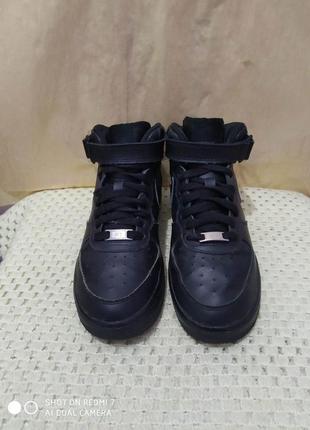 Кожаные кроссовки ботинки nike air force3 фото