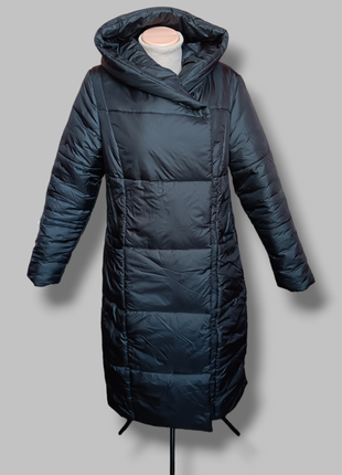 Куртка пальто пуховик з поясом зима3 фото