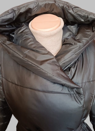 Куртка пальто пуховик з поясом зима5 фото