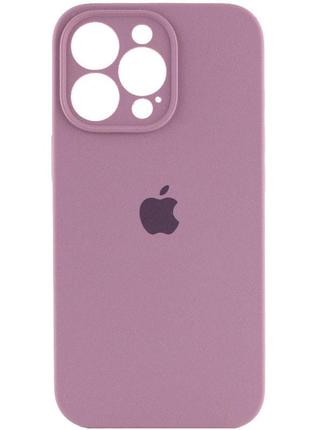 Чохол накладка silicone case full для iphone 14 pro max ліловий lilac pride