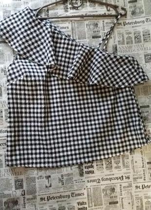 Майка(блуза) з рюшою бренд new look