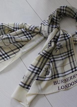 Чудова вінтажна шовкова шаль burberry