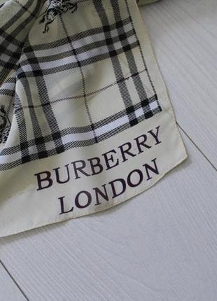 Великолепная винтажная шелковая шаль burberry3 фото
