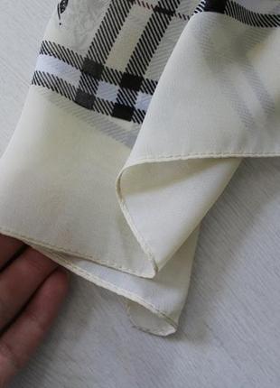 Великолепная винтажная шелковая шаль burberry4 фото