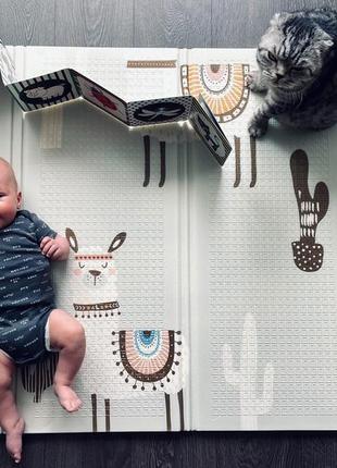 Термоковрик «пакунок малыша» с ламами и дорогой 180/80 см6 фото