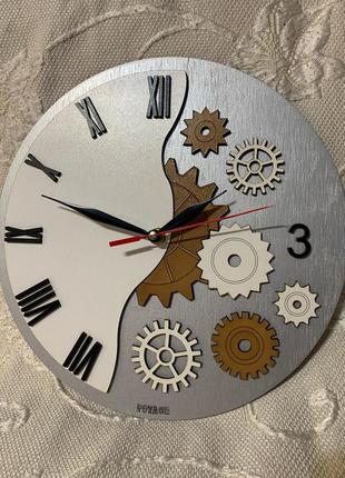 Настінні годинники дизайн (ваш лого) із металу8 фото