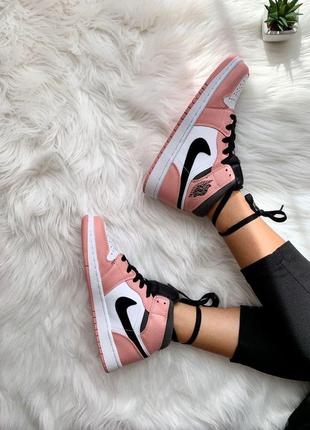 Nike air jordan 1 retro mid pink quartz