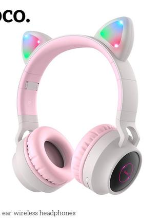 Наушники bluetooth hoco w27 cat ear ушки