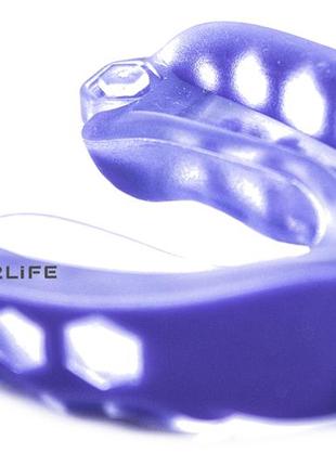 Капа для боксу гелева двокомпонентна 2life фіолетовий (n-521)