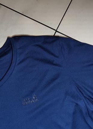 Женская спортивная синяя футболка jack wolfskin 50-52 (l-xl) 183 фото