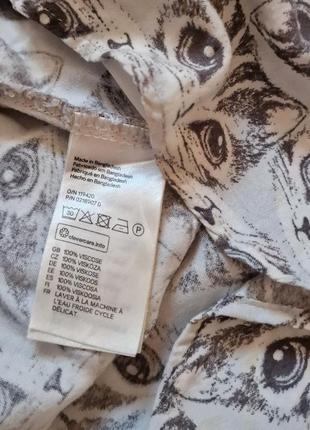 Літня сукня плаття дівчинці h&m принт кошенята, кот віскоза 7