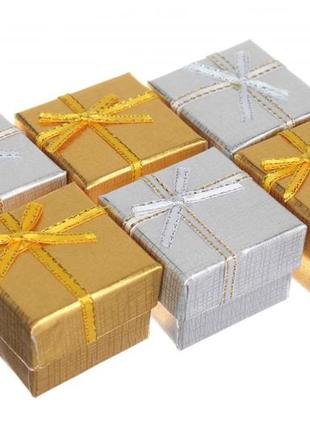 Подарункові коробочки для біжутерії 4*4*3см (упаковка 24шт) з ложементом