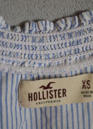 Хлопковый топ блуза в полоску hollister8 фото