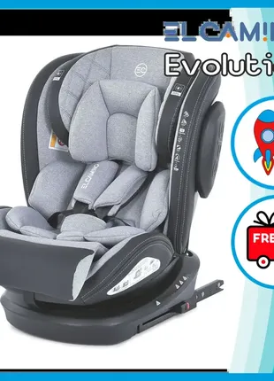 Дитяче поворотне автокрісло з режимом сну і isofix el camino evolution (me 1045) з народження8 фото