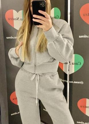 Костюм на флісі з бомбером від італійської марки🇮🇹