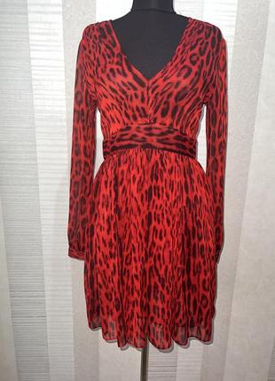 Червоне коктельне сукня michael kors2 фото
