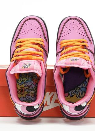 Кроссовки sb dunk low x powerpuff girls кроссовки6 фото