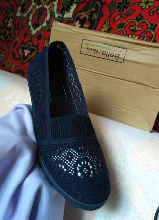 Балетки ажурні хлопок мереживні мокасини 38 рр.