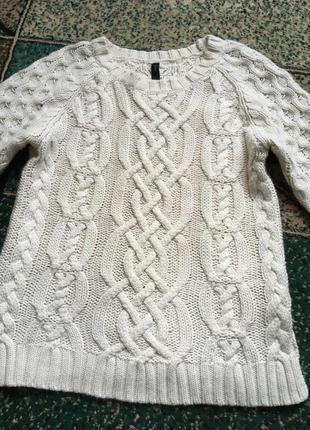 Теплый вязаный свечер