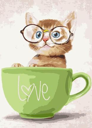 Картина по номерам "котенок в чашке" art craft 40х50см 11512-ac