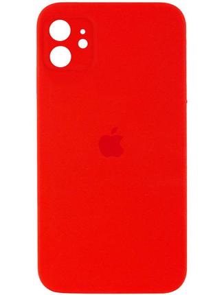 Чехол original silicone case with protective camera — iphone 11  — red (14)