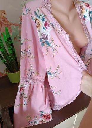 Блуза рукава клеш в цветочный принт/ блуза barbee 🩷2 фото