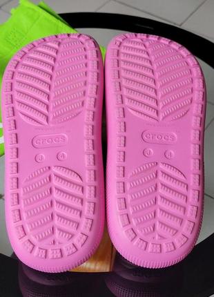Крокс класссек клог краш розовые crocs classic clog crush taffy pink6 фото