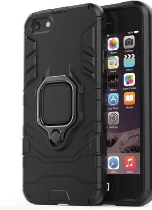 Чехол ring case для apple iphone 6 / 6s бронированный бампер с кольцом черный2 фото