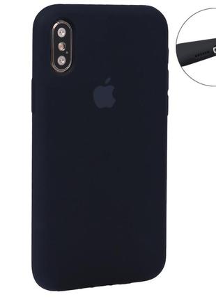 Чехол original silicone case full size — iphone x ; xs — black (18)