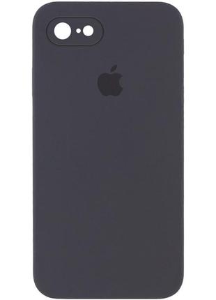 Чехол silicone case square full camera protective (aa) для apple iphone 6/6s (4.7") сірий/dark gray