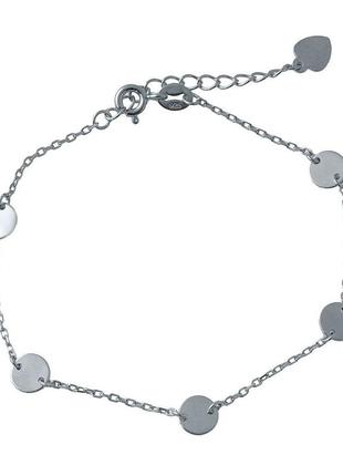 Срібний браслет без каменів, вага виробу 1,99 г (2005735) 1720 розмір