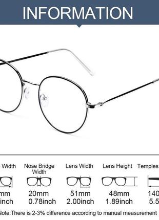 Очки круглые капли имиджевые для работы на компьютере монитора компьютера планшета смартфона от голубого света3 фото
