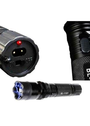 Світлодіодний ліхтарик з відлякувачем police bl-1101 зу 220в + чохол, ліхтар ручний тактичний5 фото