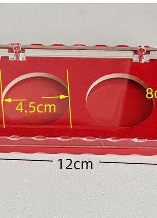 Пластикова прозора захисна коробочка для двох медалей або монет 4.5 см2 фото