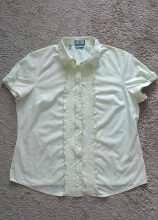 Лимонная блуза  рубашка  аnna  р.48