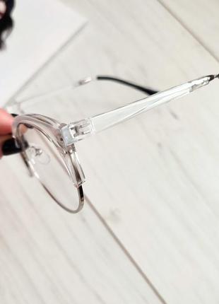 Окуляри іміджеві в прозорій оправі, якісні окуляри прозорі лисички, очки имиджевые3 фото