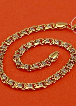 Золотой браслет арабский бисмарк 5,82 гр, 18 см, золото 585 золотий браслет