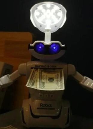 Электронная детская копилка - сейф с кодовым замком и купюроприемником робот robot bodyguard и gl-357 лампа1 фото