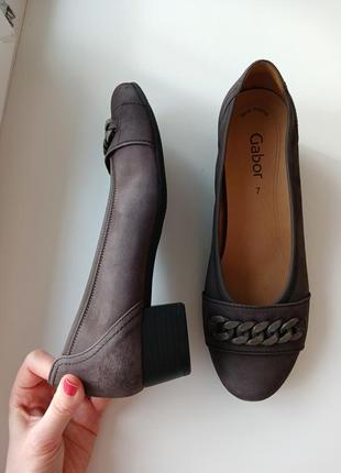 Туфли натуральная замша и кожа туфлы от gabor3 фото