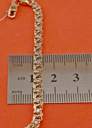 Золотой браслет арабский бисмарк 5,67 гр 17 см золото 585 золотий браслет6 фото