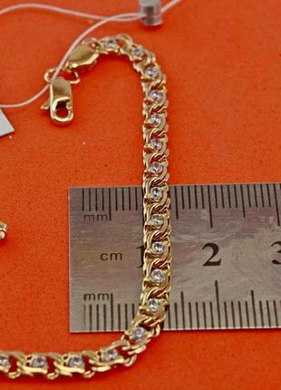 Золотой браслет арабский бисмарк 5,67 гр 17 см золото 585 золотий браслет4 фото