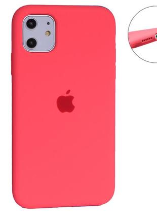 Original silicone case full size — iphone 11 — hot pink (29)