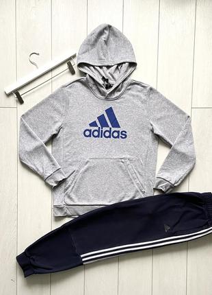 Подростковый спортивный костюм adidas на мальчика худи джоггеры