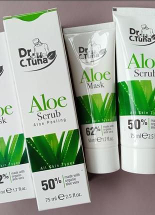 Маска и скраб для лица aloe series