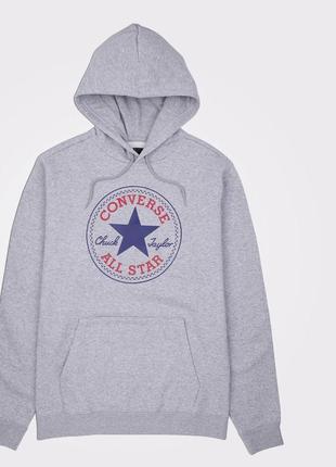 Джемпер converse standard fit center front large chuck patch core po hoodie ft2 фото