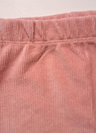 Вельветові рожеві легінси3 фото