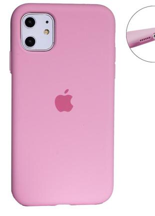 Чехол original silicone case full size — iphone 11 — light pink (6)1 фото