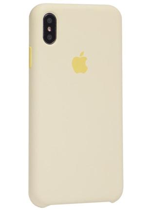 Чехол original silicone case ® — iphone x ; xs  — mellow yellow (51)