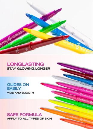 Гелевый карандаш для губ и глаз флуоресцентная светящаяся водостойкая подводка handaiyan nite writer pen №117 фото